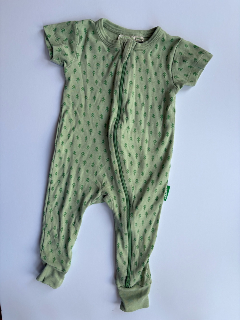 Green Short Sleeve Parade Baby Romper